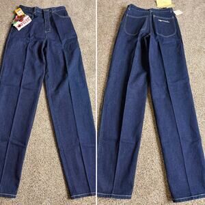 Vintage Normandee Rose High Rise Disco 70s Jeans DarkWash New Deadstock Sz 11